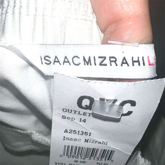 Isaac Mizrahi Women's Plus Size 20 Ivory Dress Pants Straight Leg - Picture 6 of 6